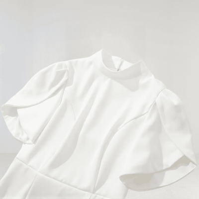 Adèle – Robe Courte à Manches Bouffantes