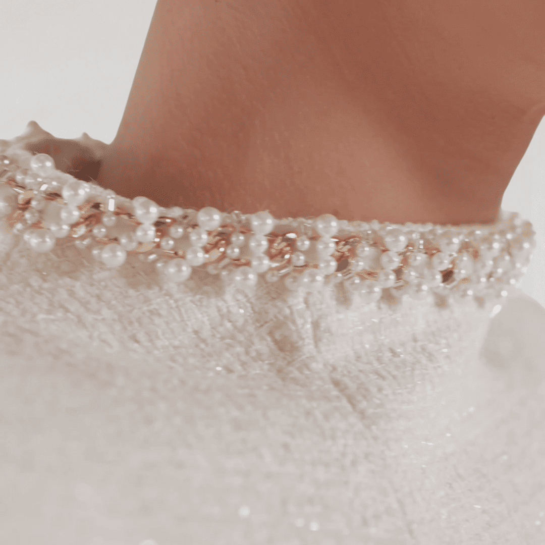 Élise – Robe Courte Chic à Poches Perles