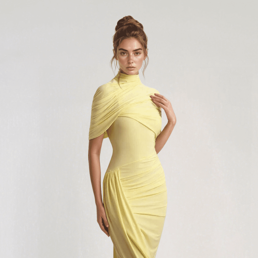 Isolde – Robe Midi Drapée