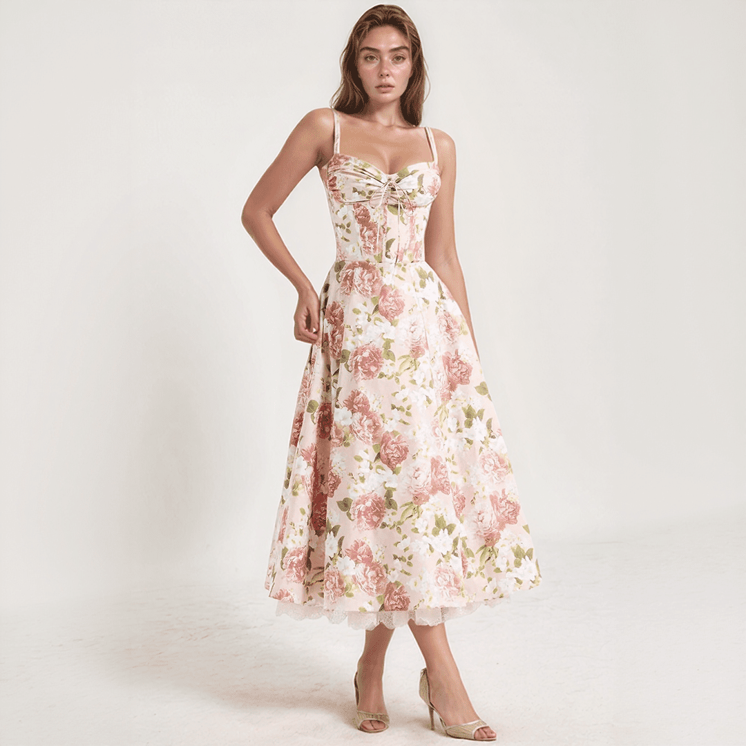 Florine – Robe Midi Fleurie