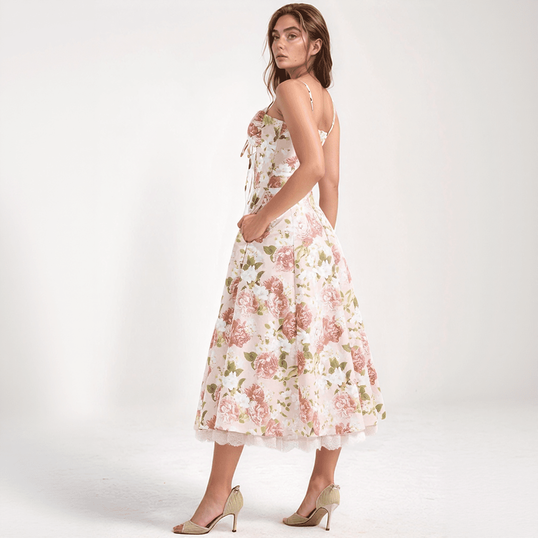 Florine – Robe Midi Fleurie