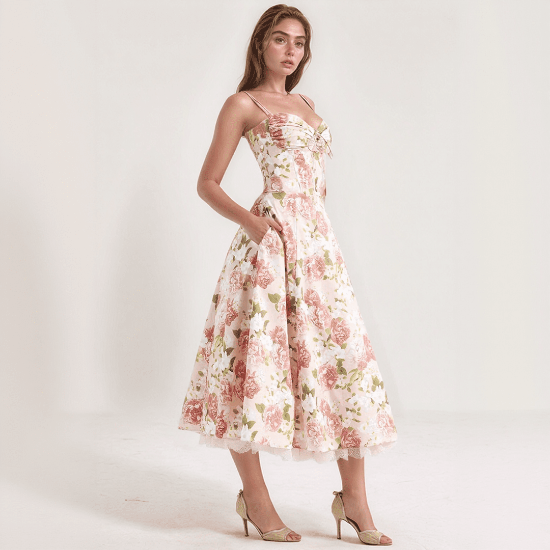 Florine – Robe Midi Fleurie