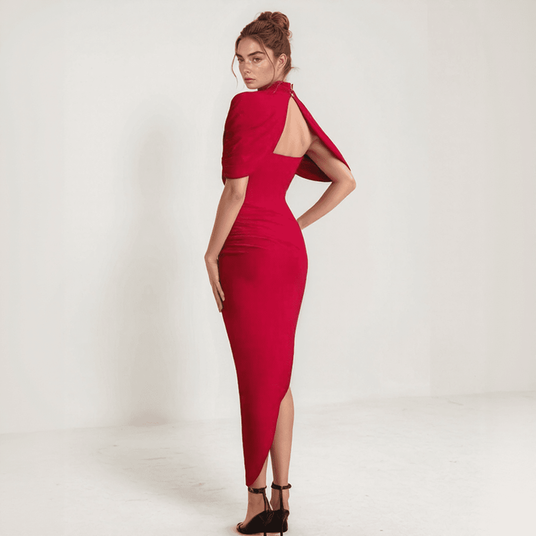 Isolde – Robe Midi Drapée